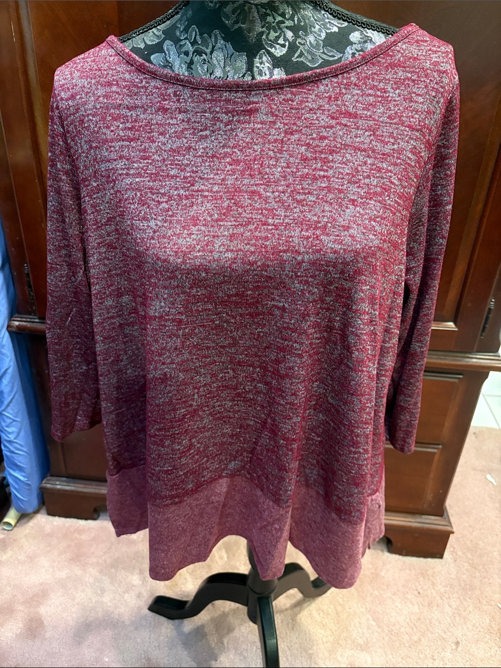 Lane Bryant Marled Wine Knit Tunic